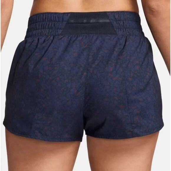 Nike Women's Midnight Navy One Dri-Fit Mid-Rise 3” Brief-Lined Shorts Size S - Picture 2 of 9